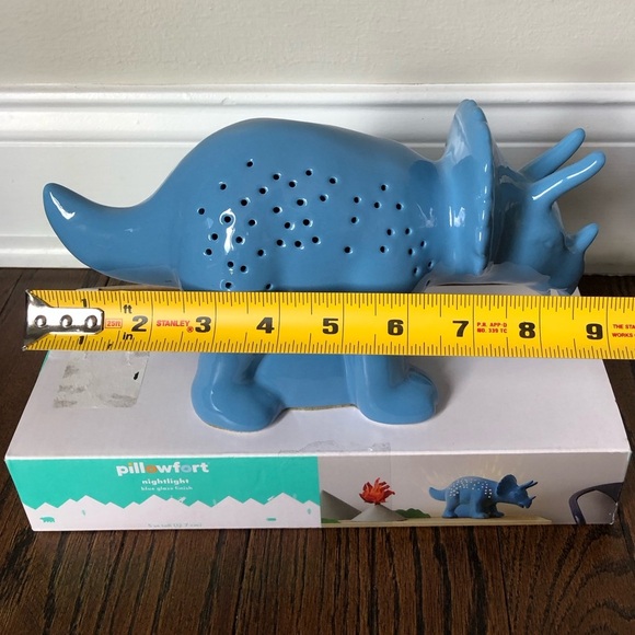 *NWT* Pillowfort x Target Children’s Table Night Light Blue Ceramic Dinosaur - Picture 9 of 10